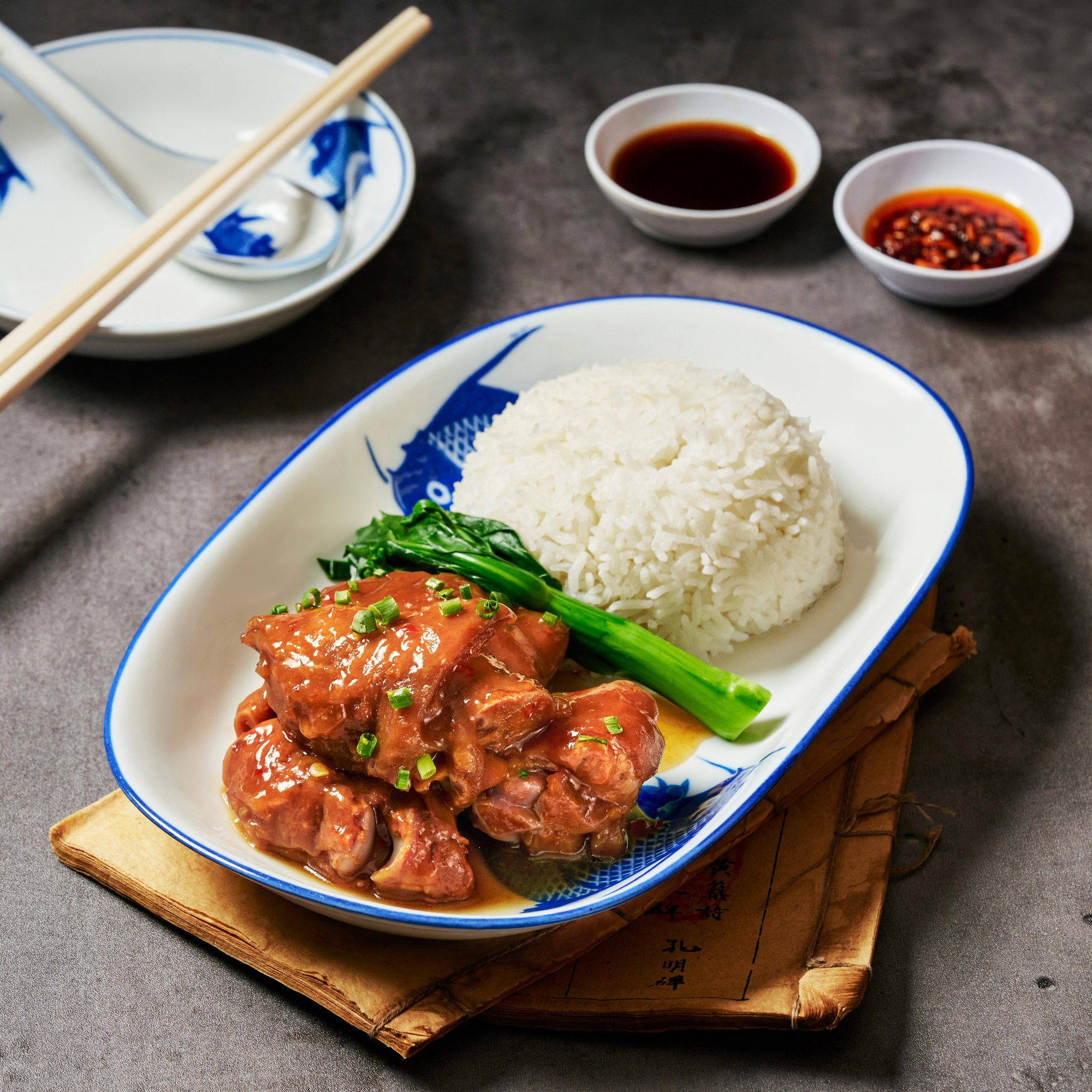 Pork ribs with rice