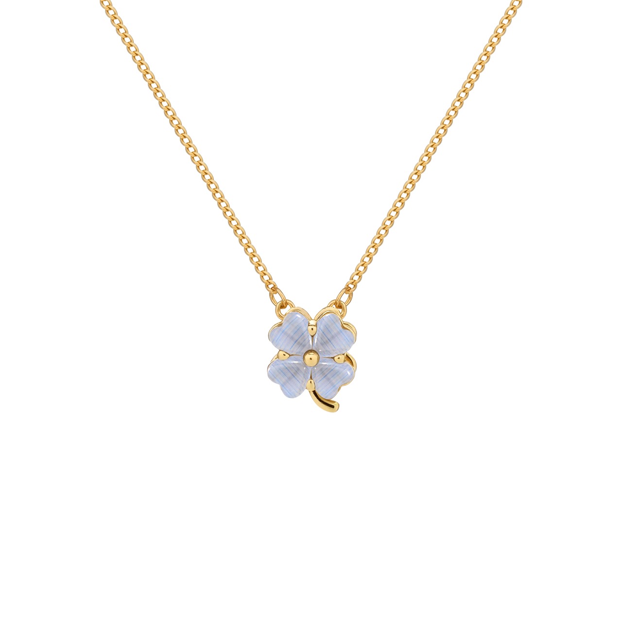Lucky Clover necklace white background