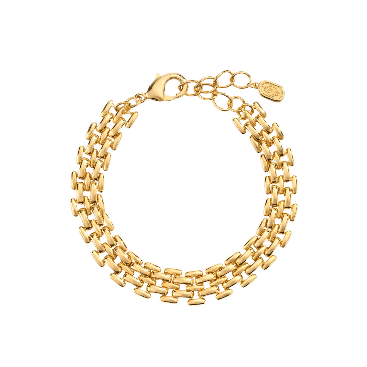 Gold Woven Chain Bracelet