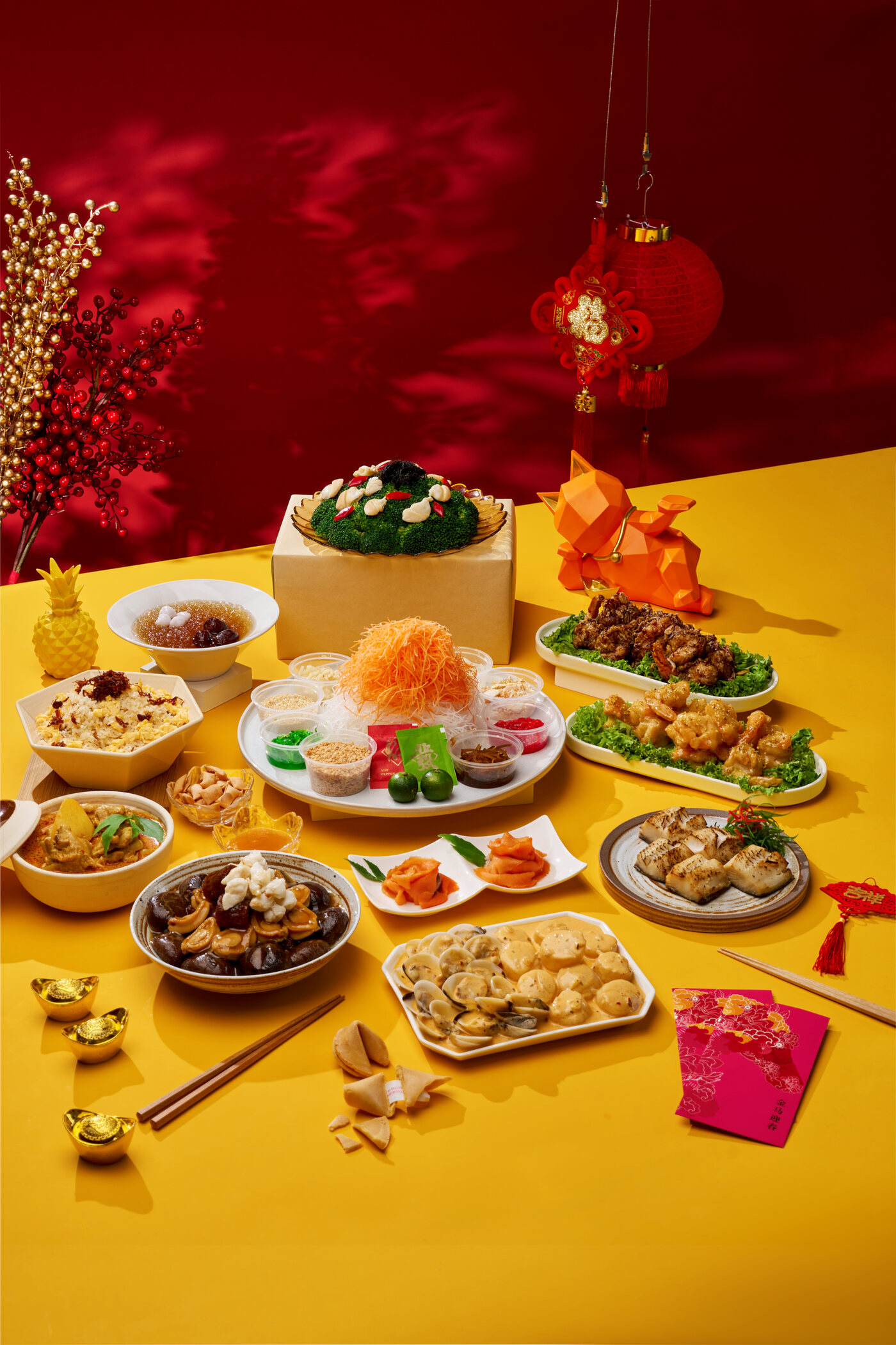 katong catering cny festive spread red