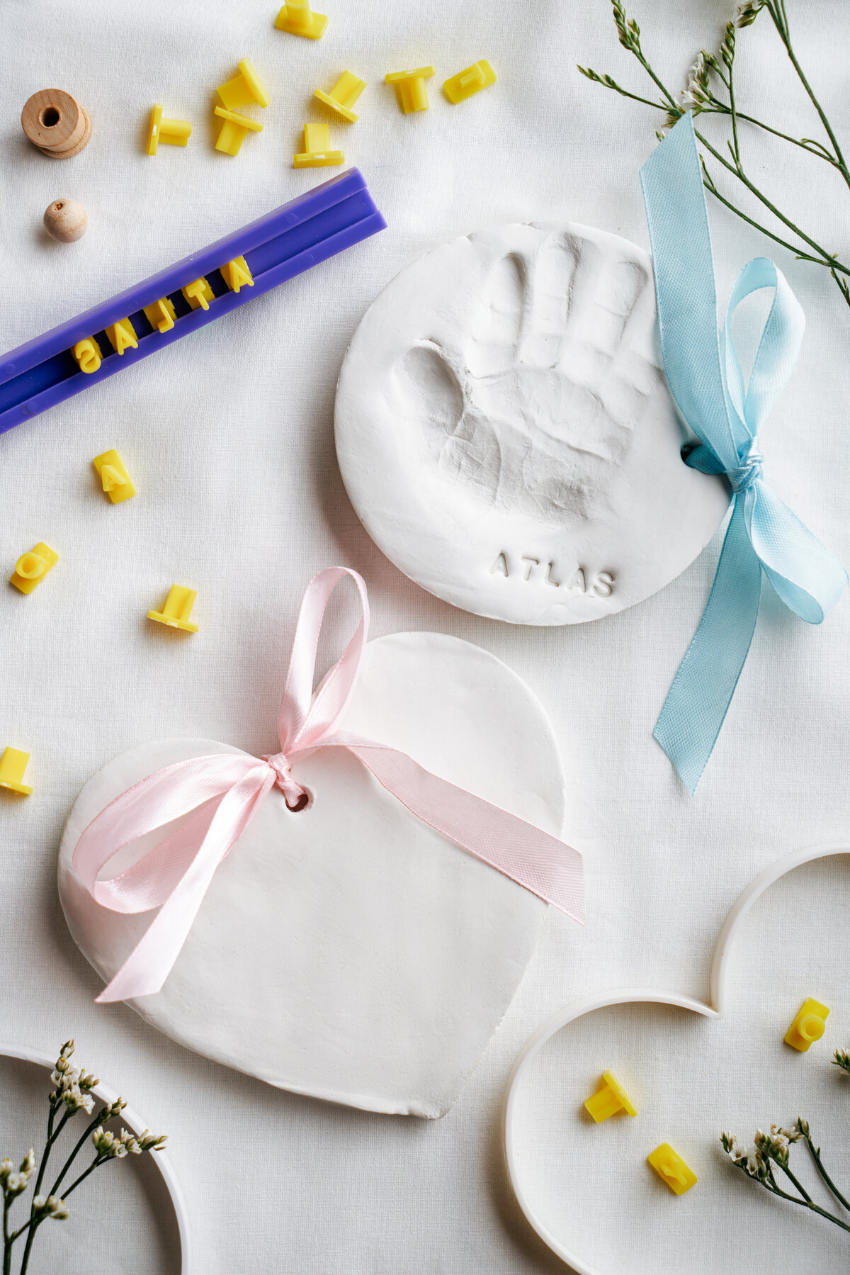 KeaBabies handprint keepsake kit flat-lay — product photography