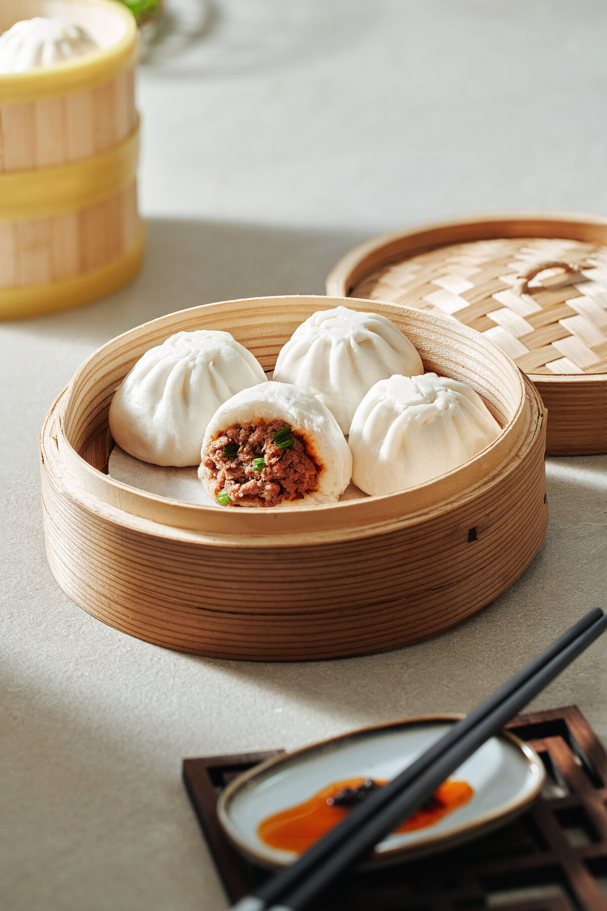 Nestlé Harvest Gourmet plant-based bao steamed buns — recipe photography Singapore