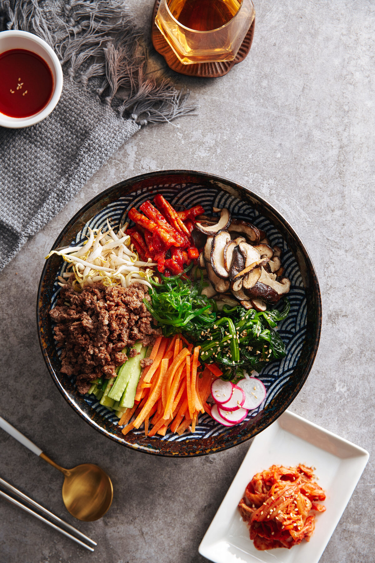 Nestlé Harvest Gourmet plant-based bibimbap bowl — recipe photography Singapore