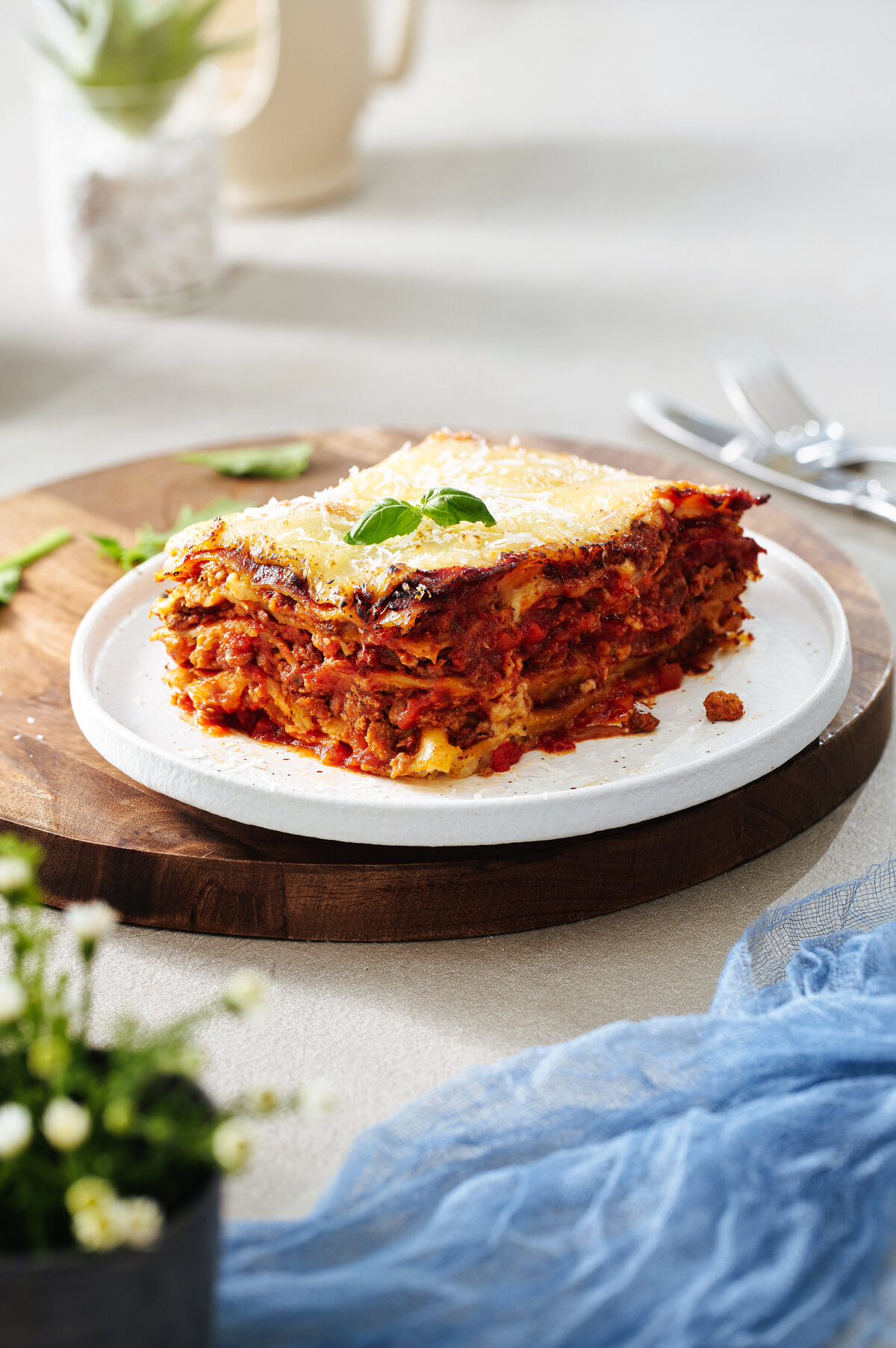 Nestlé Harvest Gourmet plant-based lasagne — recipe photography Singapore
