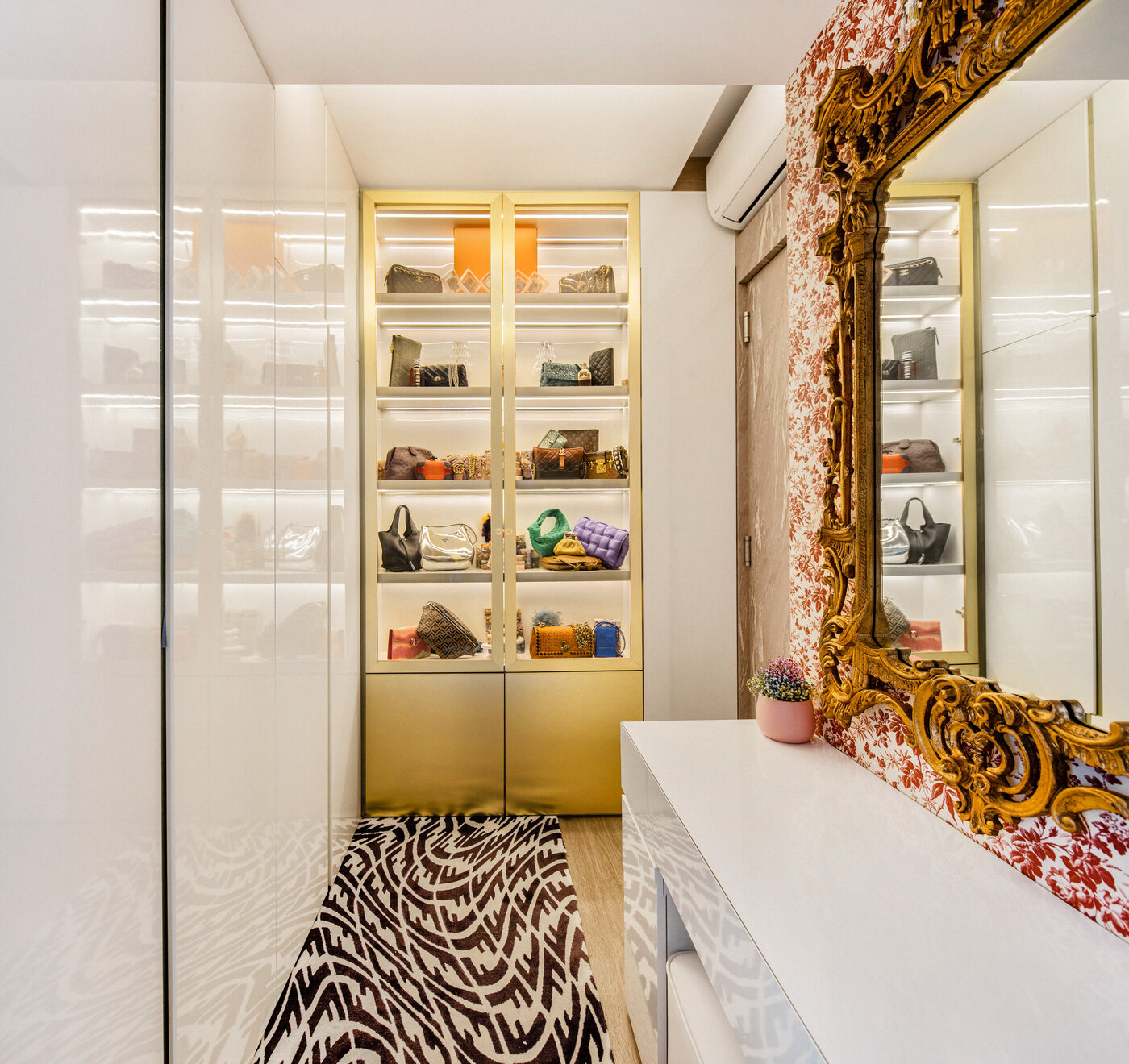 premium residential interior walk in wardrobe