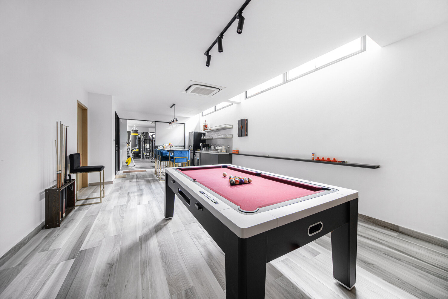 Tai Keng semi-detached home games room with pool table — real estate photography Singapore